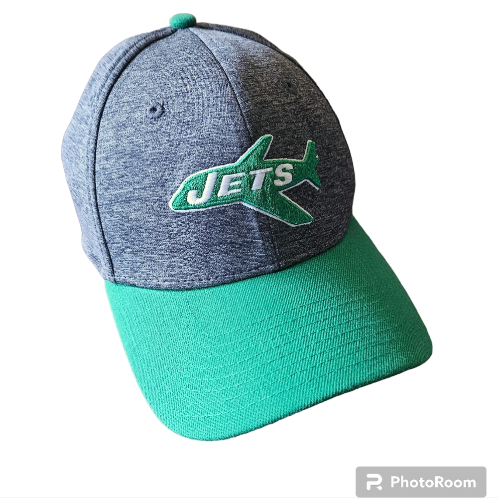 New Era 39Thirty New York Jets Green/Gray Baseball Hat, Size Large-XLarge